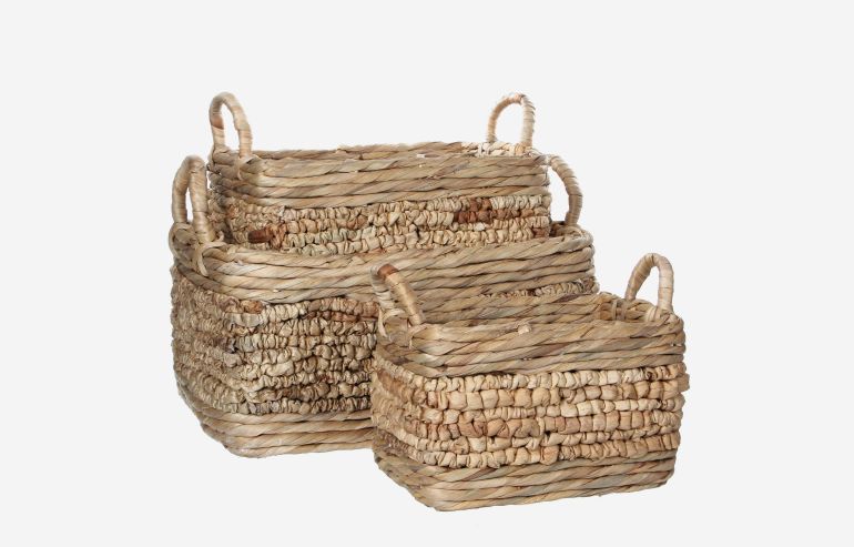 Lara set of 3 beige baskets