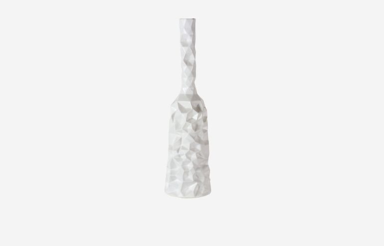 Origami white vase