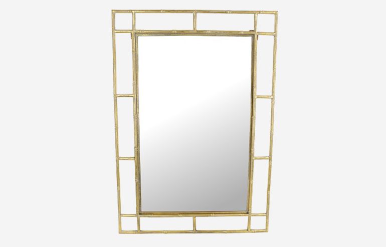Golden metal mirror