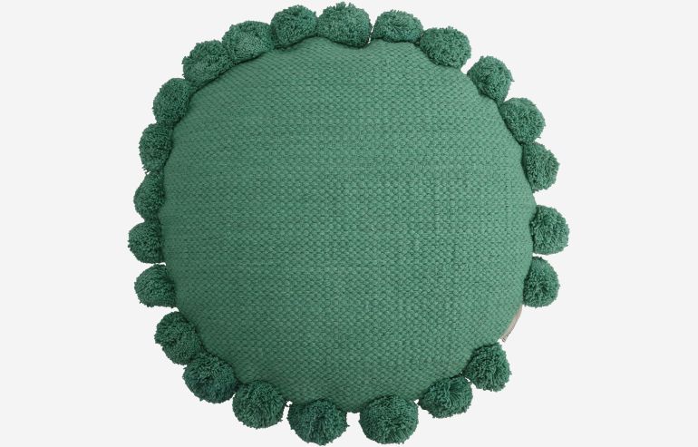Round cushion in green