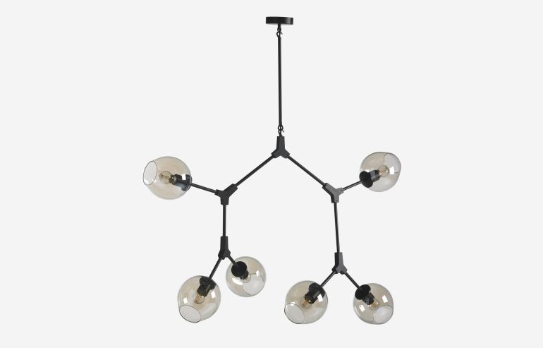 Molecule black pendant lamp