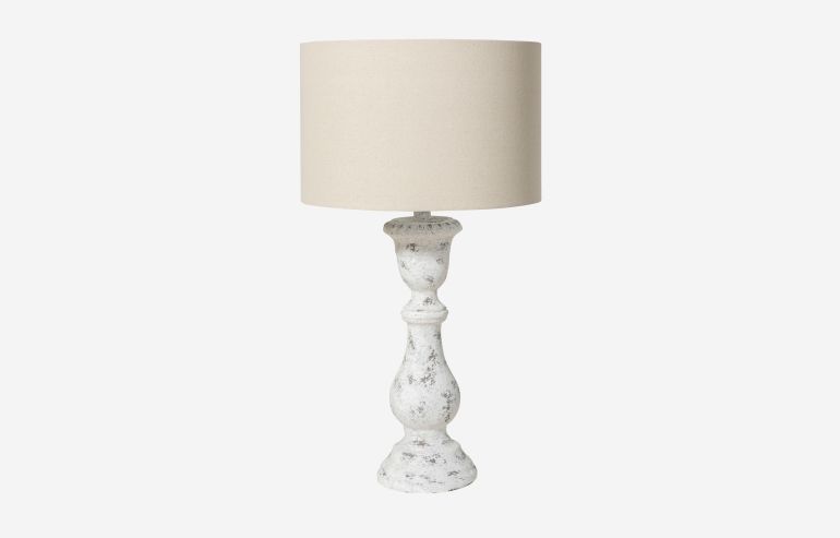 Pisa antique white table lamp
