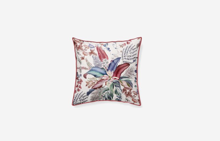 Laredo cotton burgundy cushion 45x45 cm