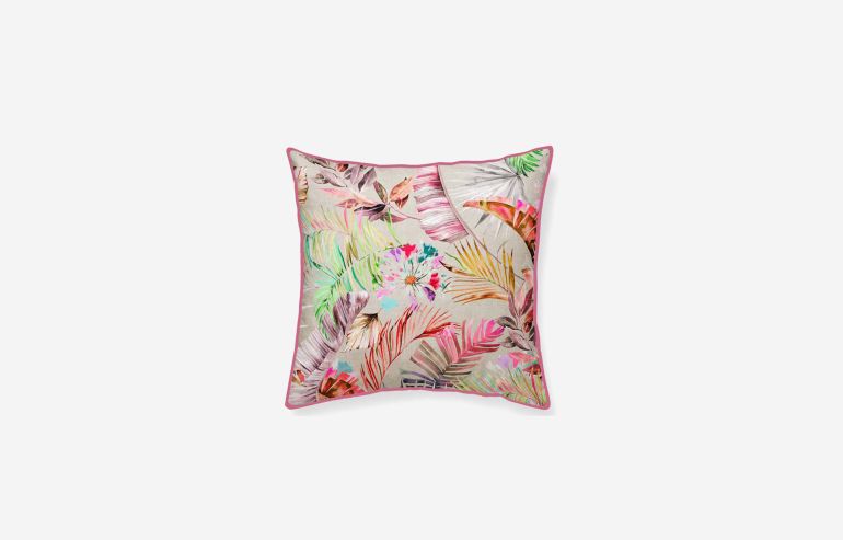 Delko linen pink cushion 45x45 cm