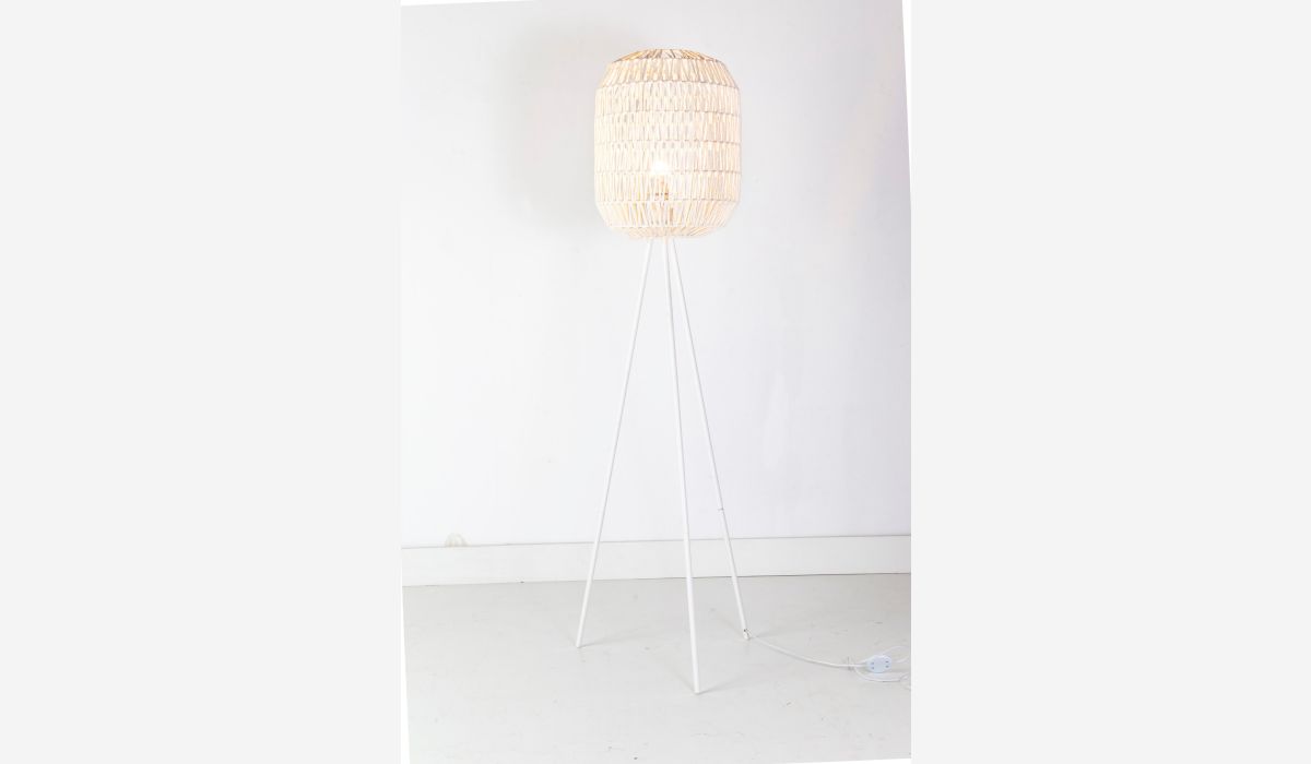 Cotton white floor lamp