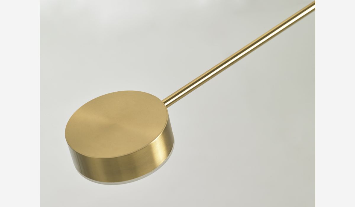 Cilinder golden pendant lamp
